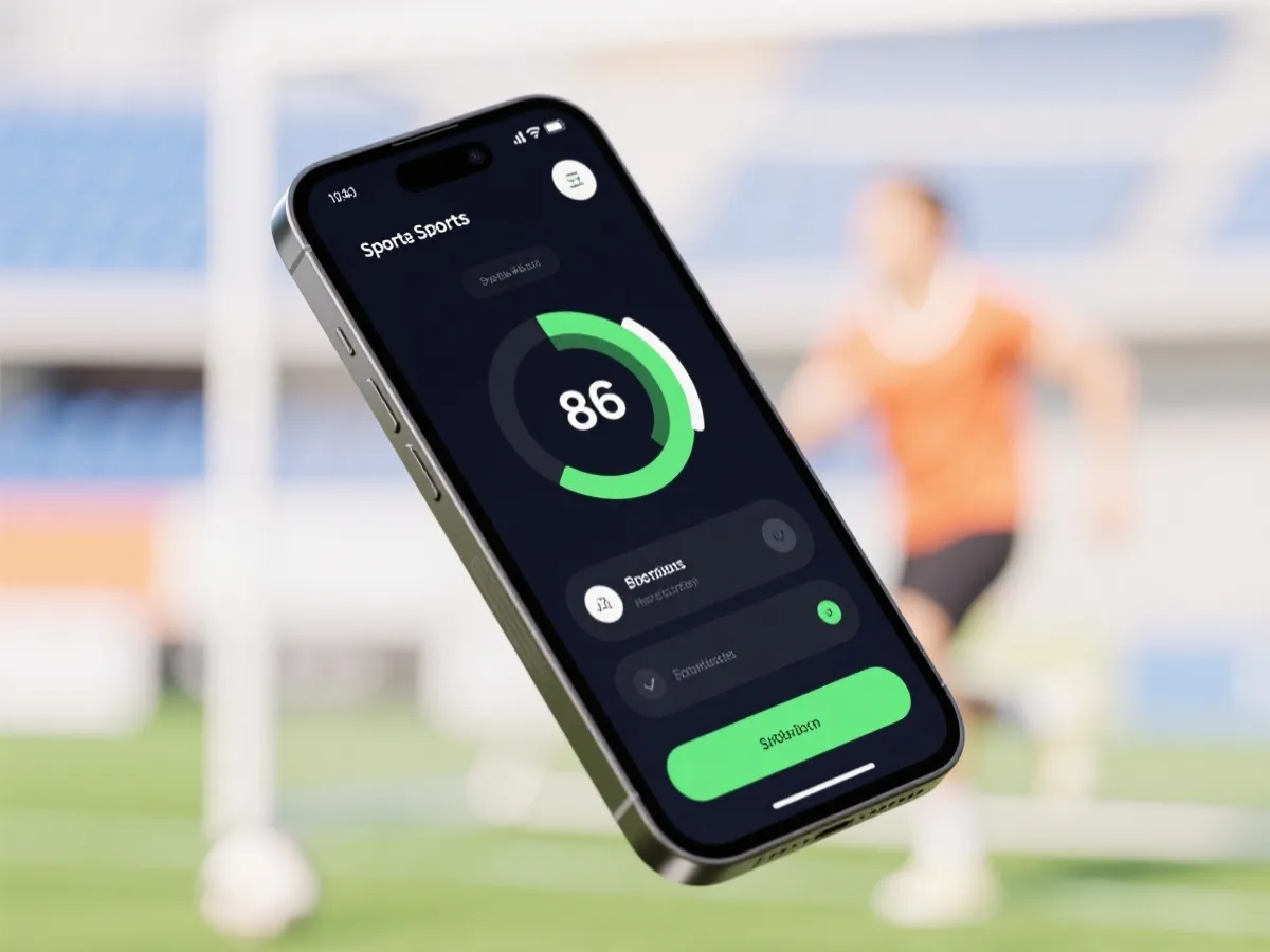 体育APP界面示意